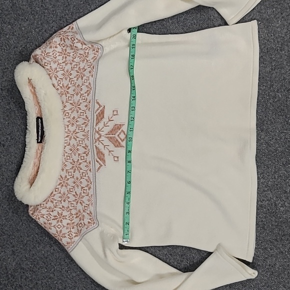 Norton Mcnaughton Snowflake Sweater with Furry Collar  XL - Picture 3 of 6